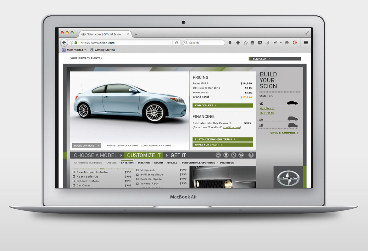 scion.com configurator