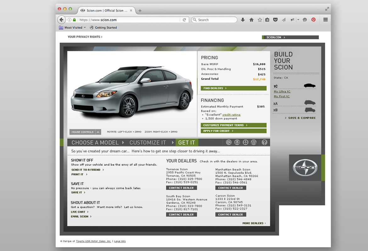 scion.com configurator
