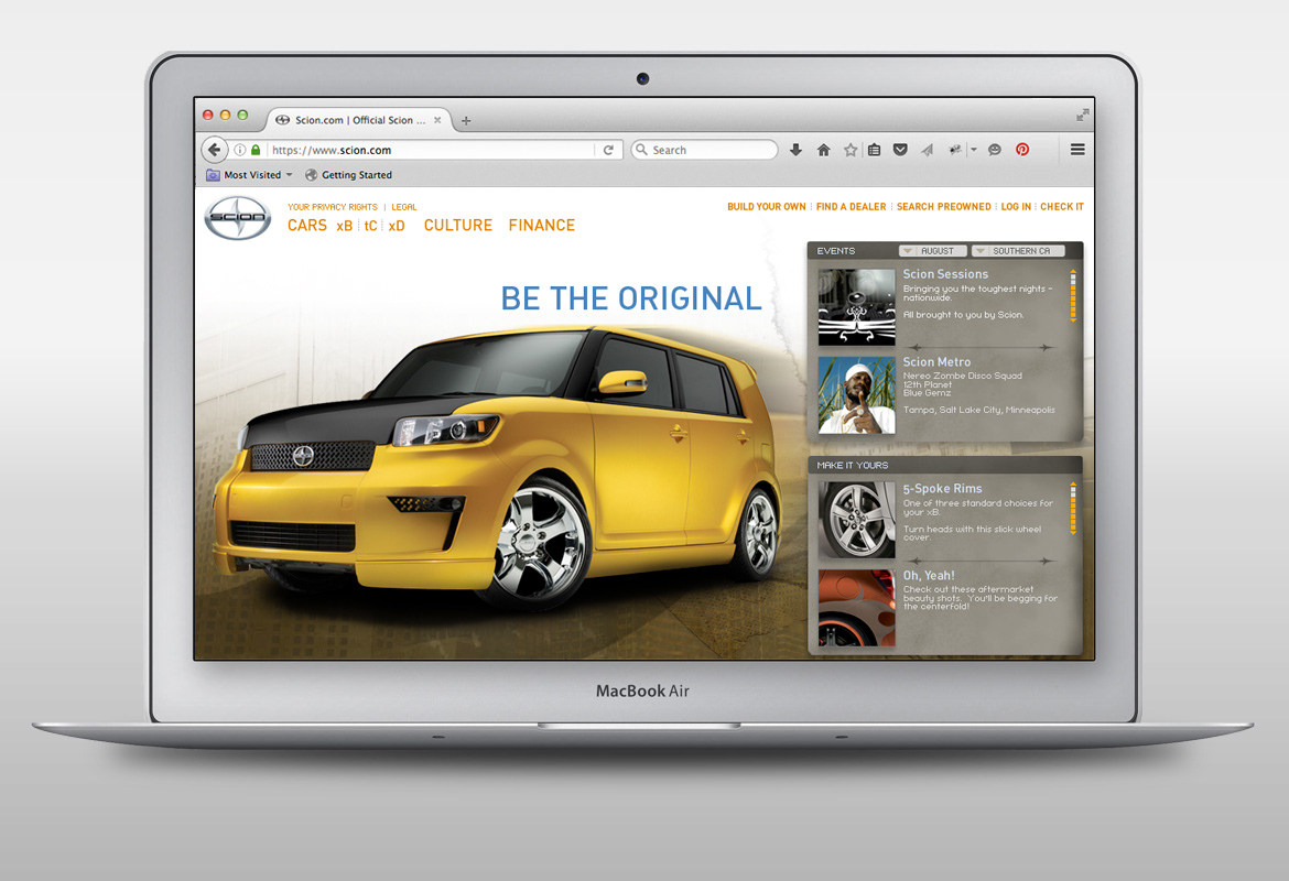 scion.com site redesign